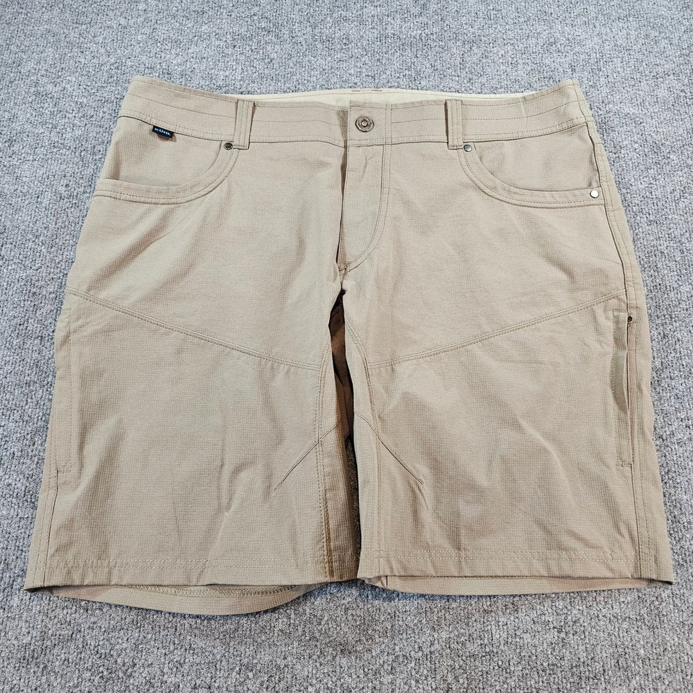Kuhl Renegade Mens Tan Khaki Ripstop Technical Hiking Shorts 40 Outdoor